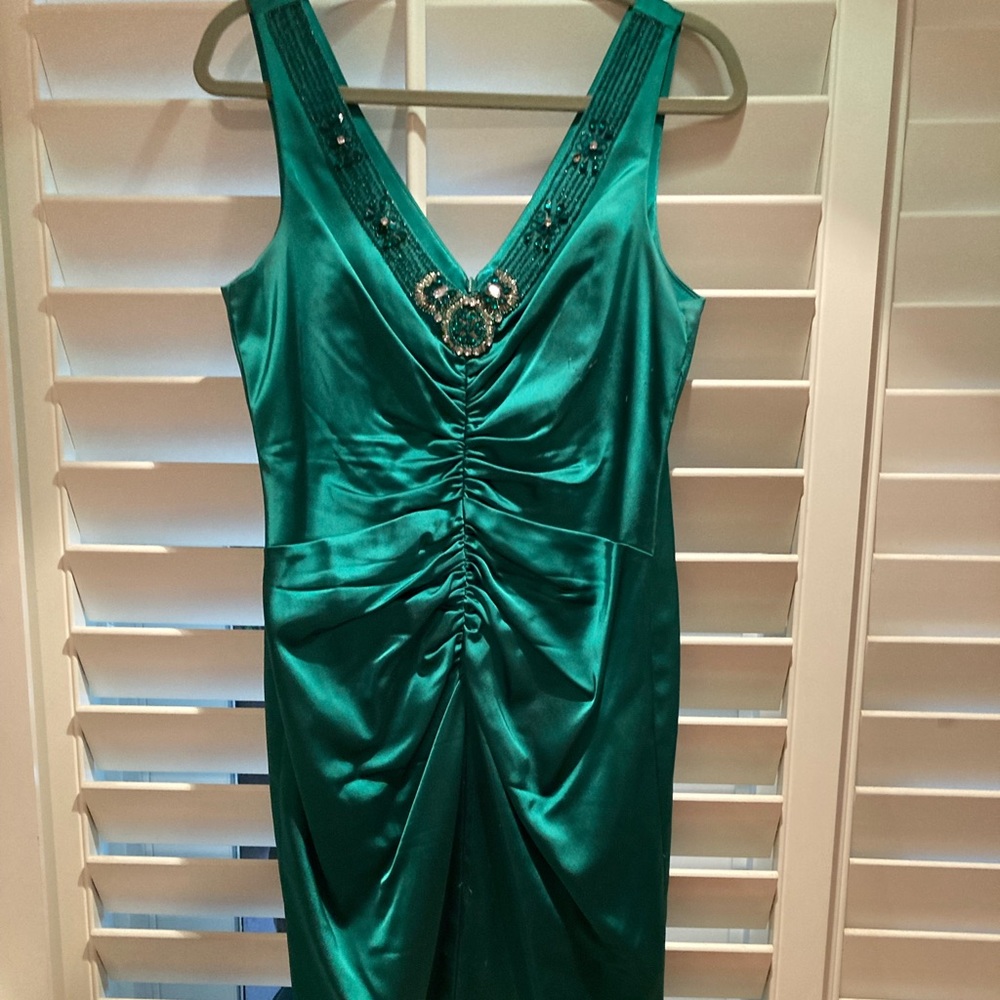 neiman marcus green dress David Meister | Dresses | David Meister Emerald With Rhinestones And Beading Cocktail dress